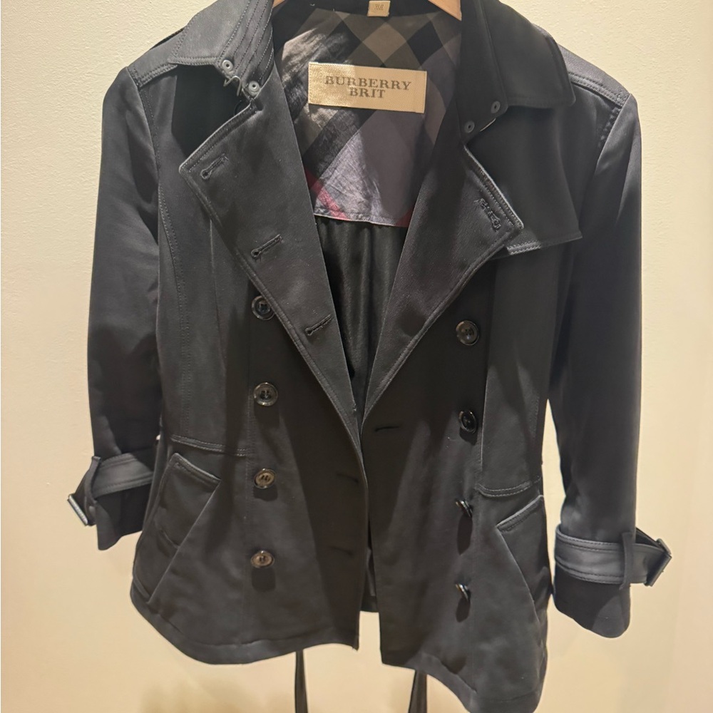 Burberry Brit Black Short Trench Coat